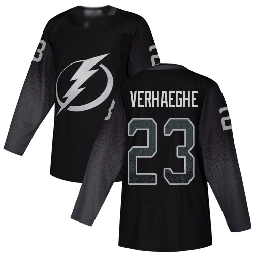 Adidas Tampa Bay Lightning Men 23 Carter Verhaeghe Black Alternate Authentic Stitched NHL Jersey